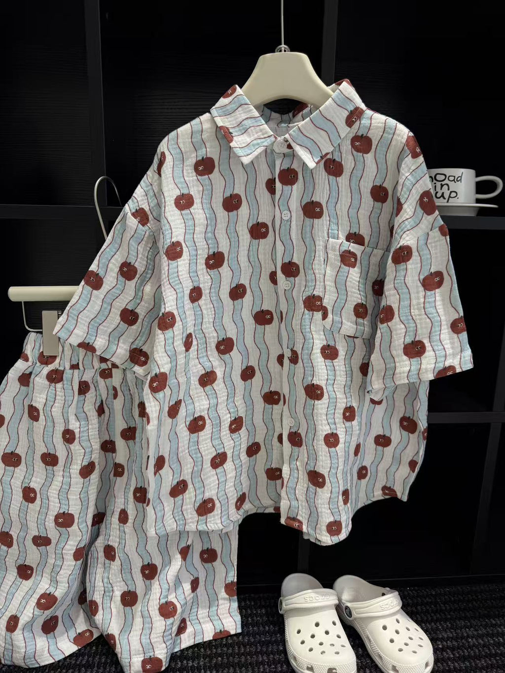 Boys' summer pure cotton short sleeved set