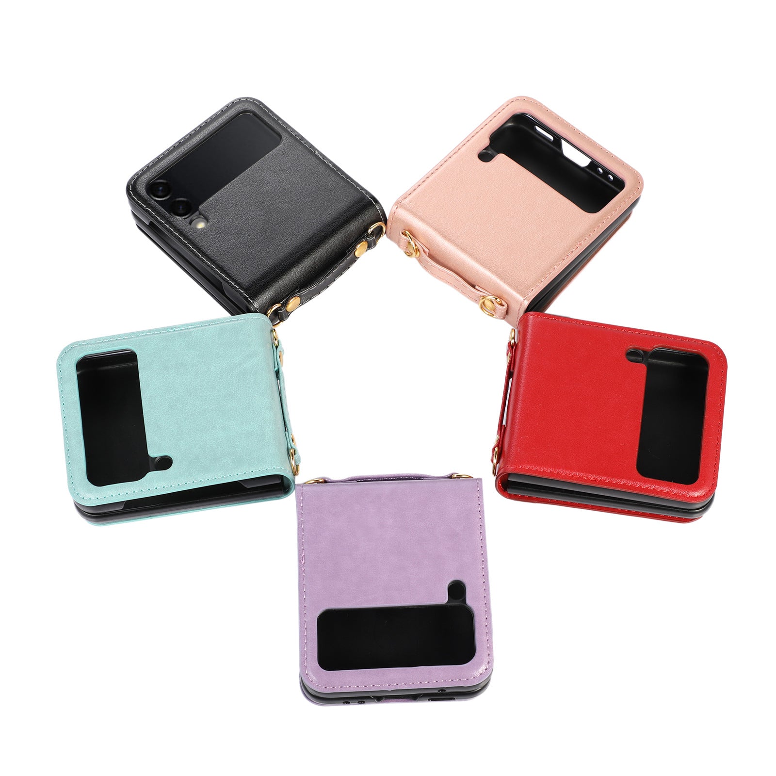 Nouvelle coque de téléphone à écran pliable Samsung Z Flip5 avec couverture de protection pour carte Galaxy Z Flip4 à extension diagonale
