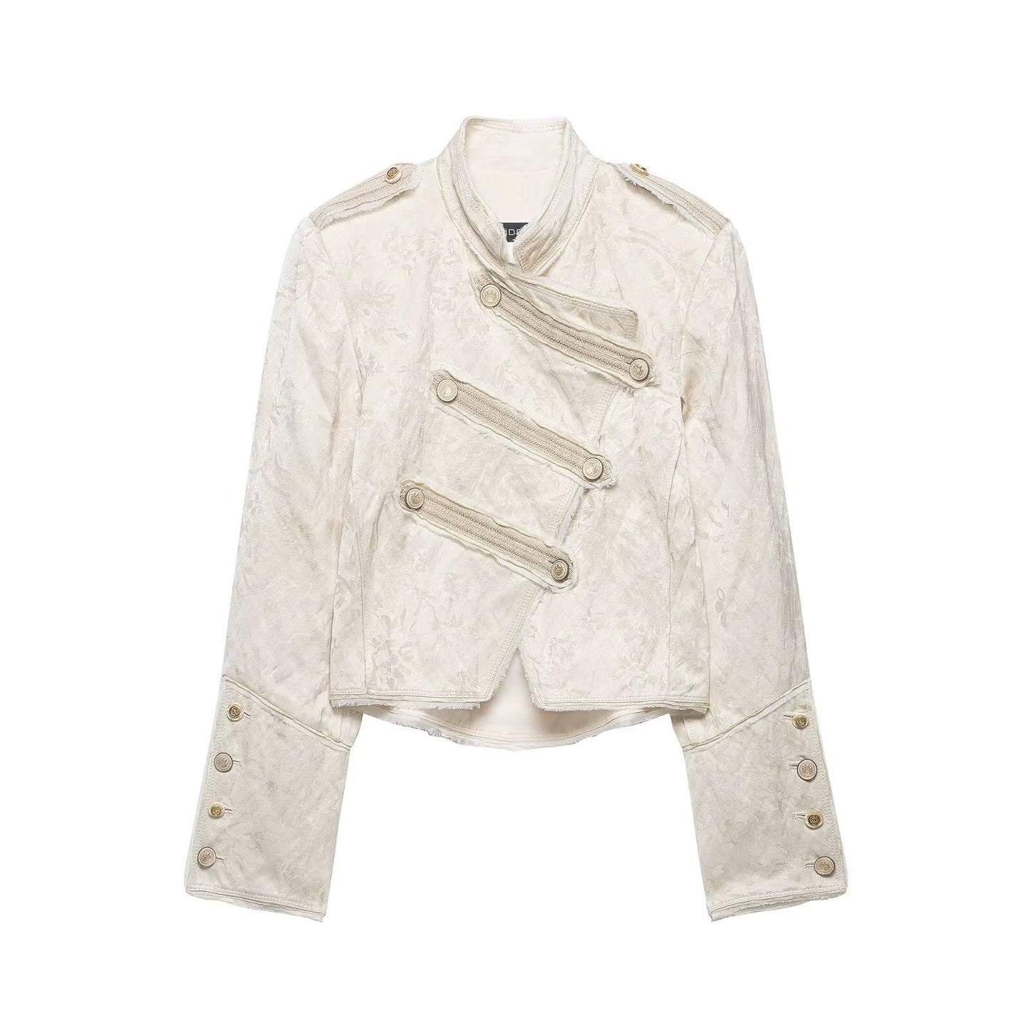 Retro style street jacquard short jacket