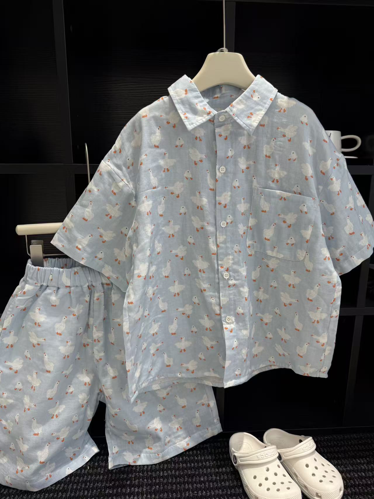 Boys' summer pure cotton short sleeved set