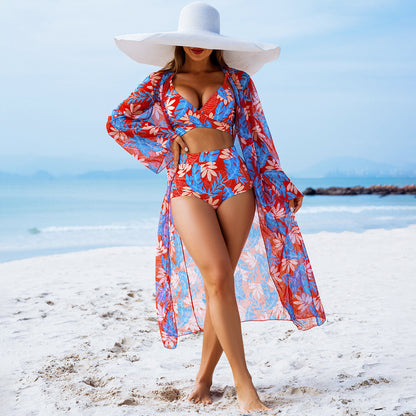 Mingyi Fashionable High-End Sexy Women's Swimwear Three-Piece Bikini Set