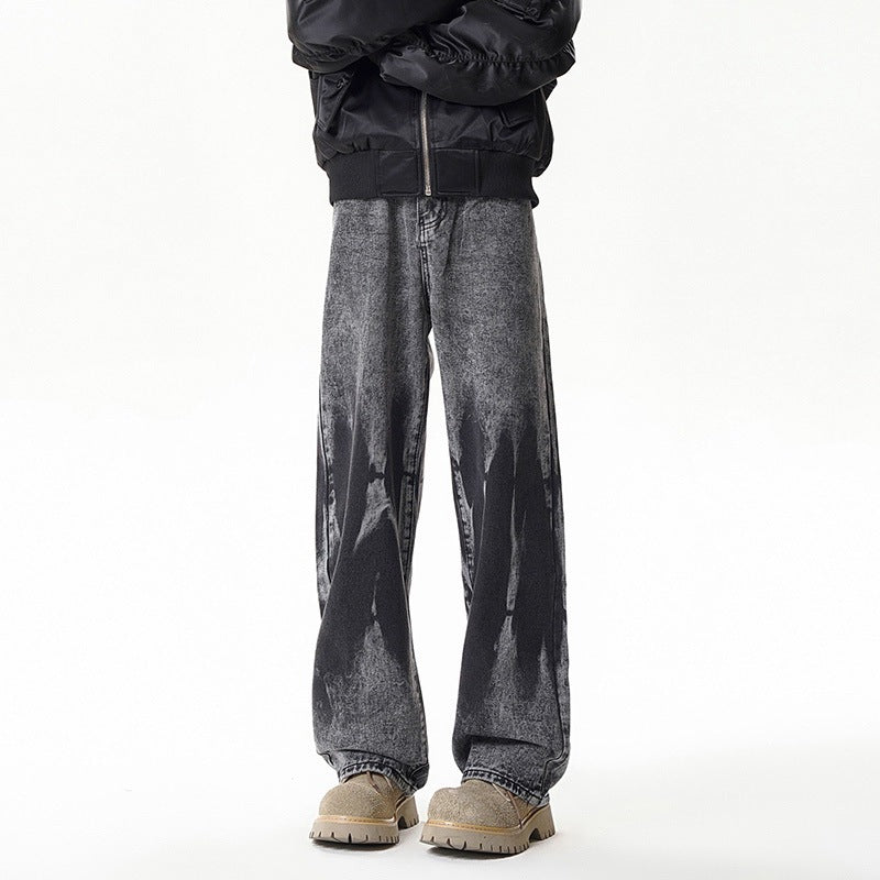 ] Pantalon en jean pour homme style urbain imprimé