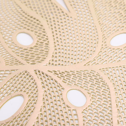 Nappe de table moderne minimaliste estampée et évidée, nappe de table minimaliste en forme de feuille, nappe de bol