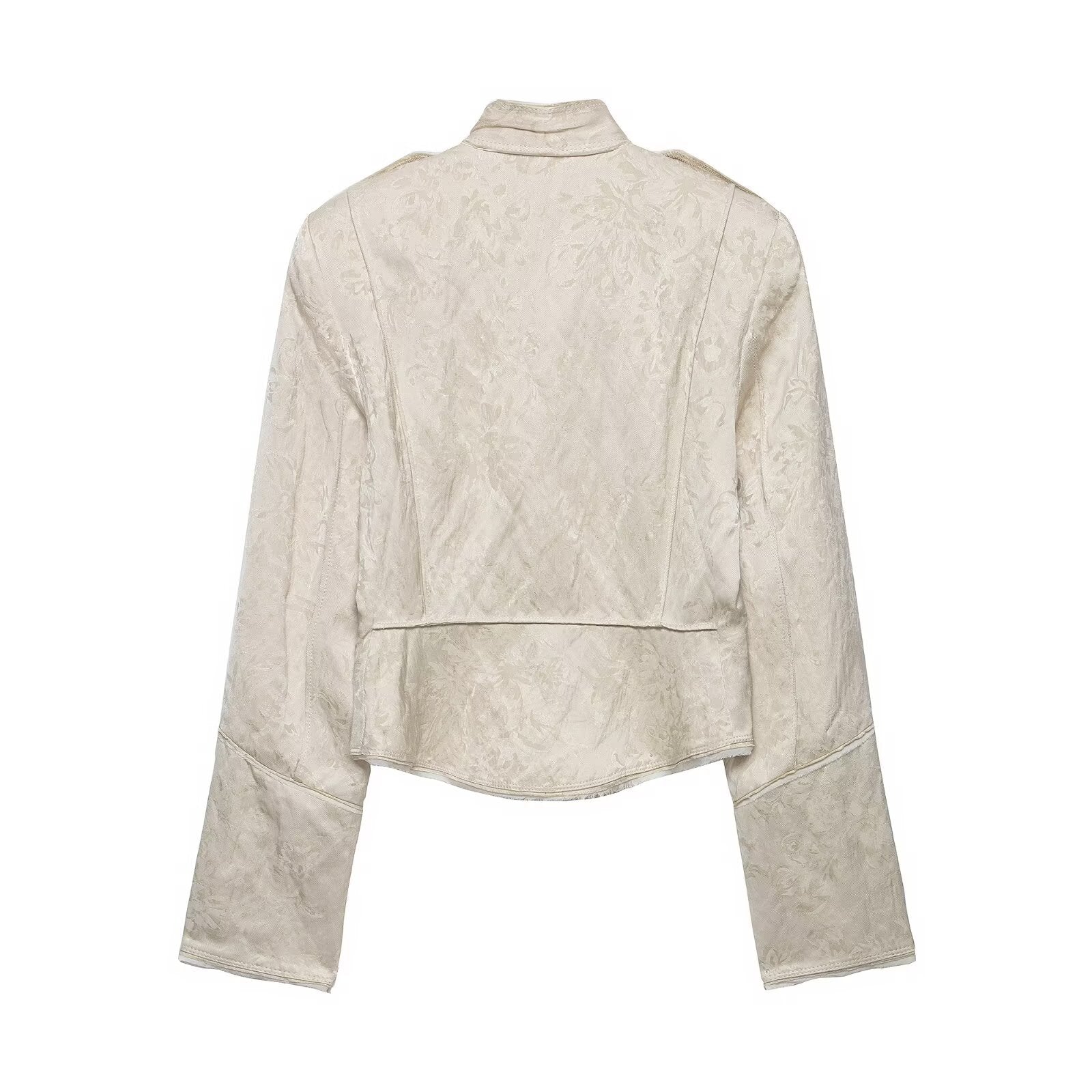 Retro style street jacquard short jacket