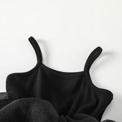 Sleeveless camisole puffy skirt
