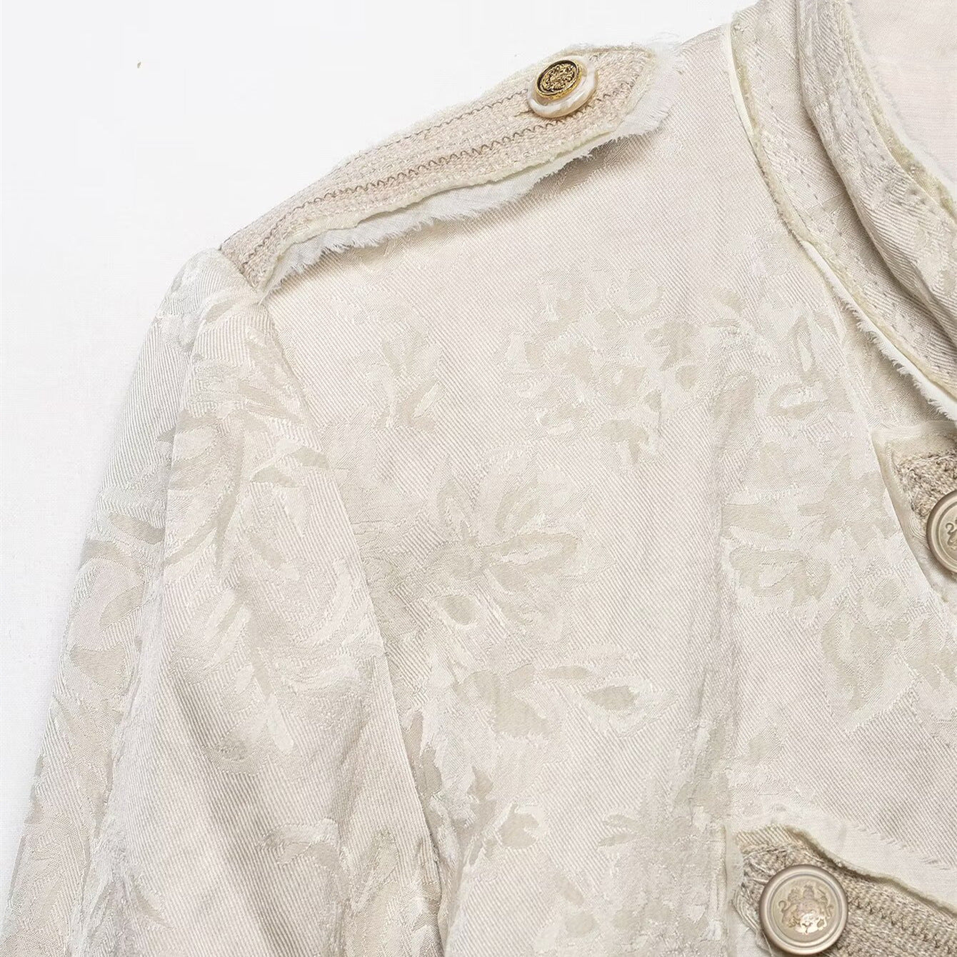 Retro style street jacquard short jacket