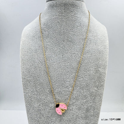 Titanium Steel Beetle Necklace Forest Story Jewelry