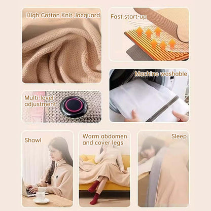 Copy of Portable USB electric blanket with 3 heat settings, machine washable design. Ideal for home, office, or travel use.
