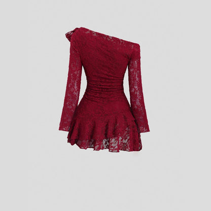 Long sleeved slim fit short dress