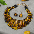 Ensemble trois pièces avec collier ras du cou et boucles d'oreilles pour femmes